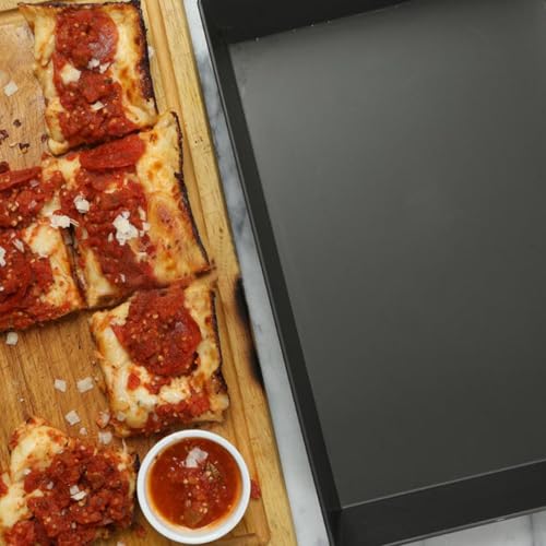 14 x 10 x 2.5 inch Detroit Pizza Pan (Black Pizza Pan-14 x 10 x 2.5 Inch)