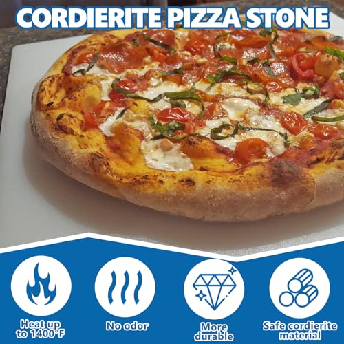 Cordierite Pizza Stone for Ooni Koda & Fyra 12 Pizza Oven Replacement Stone (13.2"L x 13.2"W x 0.4"Th)