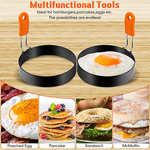 6 Pcs Egg Rings for Griddle Nonstick Pancake Molds