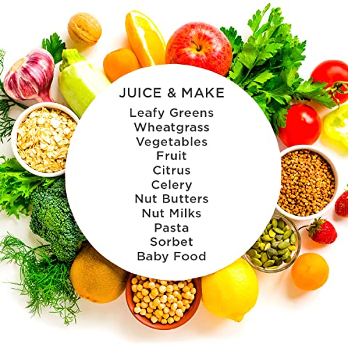 Juicer NC1000HDS Juice Extractor and Nutrition System Slow Masticating BPA (Silver)