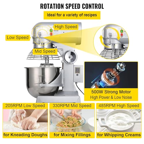 10Qt Commercial Food Mixer with Timing Function (2 Fl Oz)