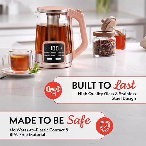 Electric Glass Kettle (Peach)