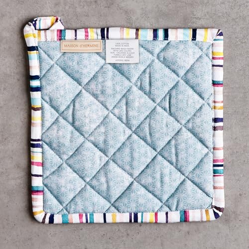 Pot Holders 100% Cotton Potholders (054 - Sweet Rose Lavender - Lush / 8" x 8" (Pot Holder Pack of 2))