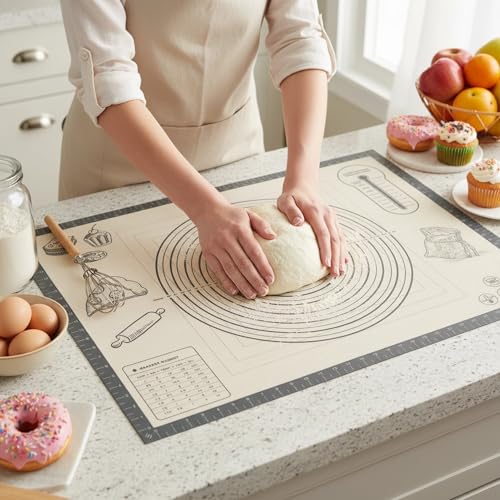 Silicone Baking Pastry Dough Mat (16"W x 26"L)