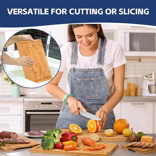 3 piece Bamboo Cutting Boards for Kitchen (3-piece)