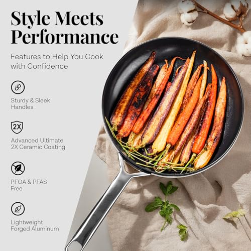 Modern 11 Pc Ceramic Cookware Set (Modern Black)