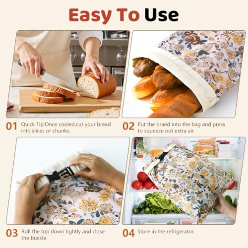 Beeswax Bread Bags for Homemade bread (Yellow & Apricot)