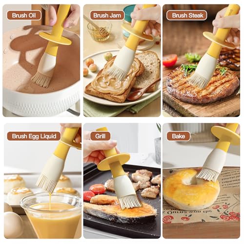 Oil Dispenser with Brush for Kitchen (04_Orange)