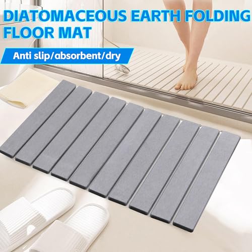 Quick Dry Collapsible Dish Drying Mat (Gray / 24" x 16")