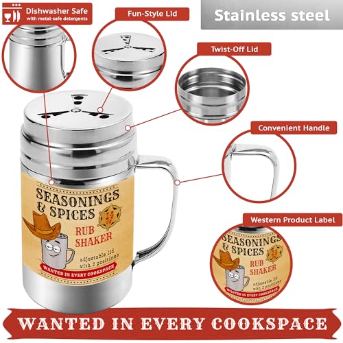 Pack of 6] 14 oz Seasonings Spice Shakers (14 Oz)