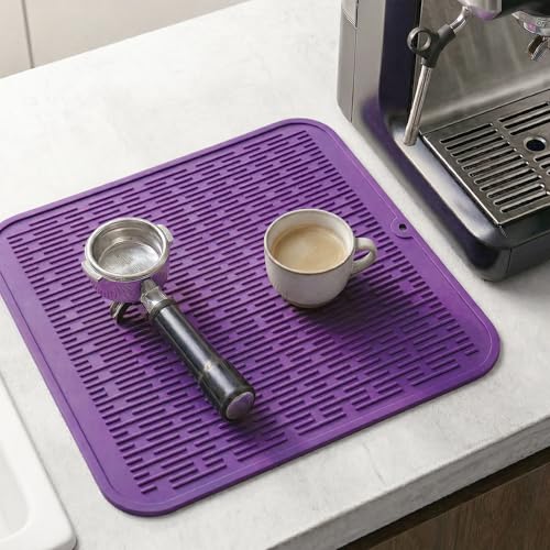 Silicone Dish Drying Mat for Multiple Usage (Purple / 18"L x 16"W)