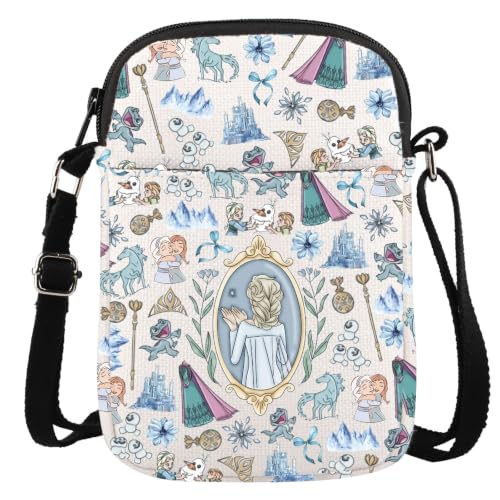 Snow Princess Gift Princess Fan Gift Movie Cartoon Character Present Crossbody Bag (Snow Cr)