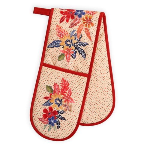 Double Oven Mitts 100% Cotton Double Oven Glove (064 - Kalahari / 7" x 35" (Double Oven Mitt))
