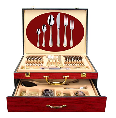 75 Pc Luxury Flatware Set for 12 w (Madison II)