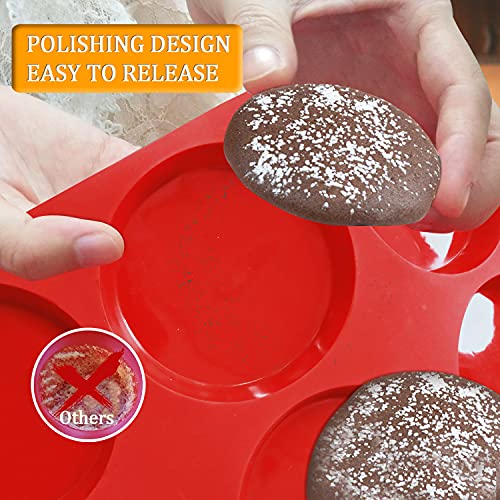 Silicone Whoopie Pie Baking Pans (Muffin Top Pan / 2 Pcs: 6 Cups, Regular)