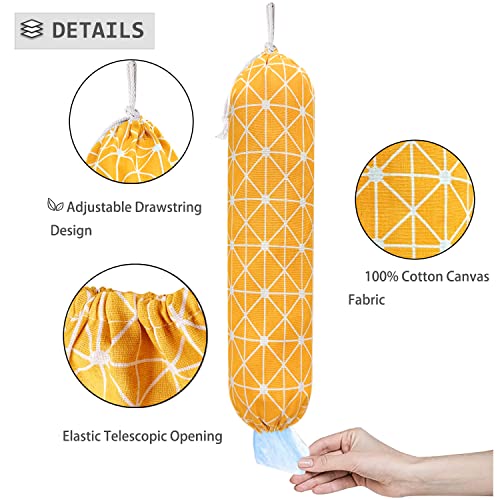 Plastic Bag Holder Shopping Bags Carrier (yello)
