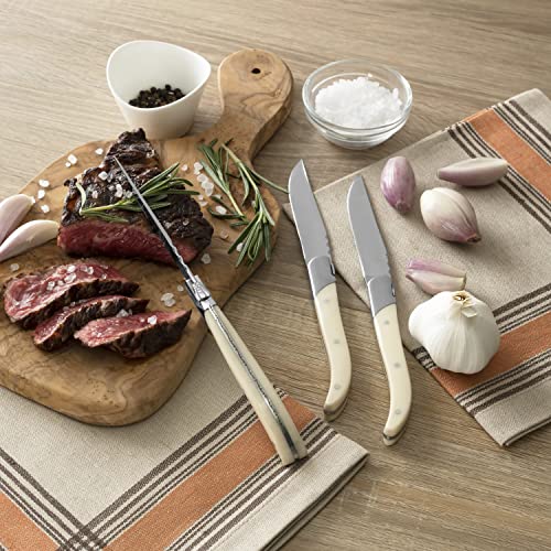 Laguiole Connoisseur Set of 4 Faux Ivory Steak Knives (Faux Ivory)