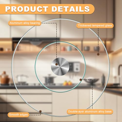 39" Tempered Glass Lazy Susan Turntable (39inch/100cm)