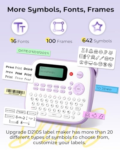 Label Maker Machine with Tapes (Purple Label Maker)