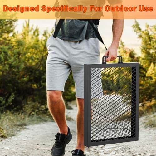 Foldable Rectangular Heavy‑Duty Steel Fire Pit Cooking Grate (40 inch)
