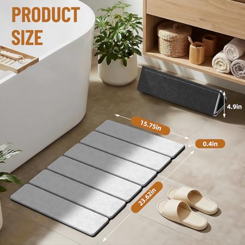 Stone Bath Mat (Light Gray)