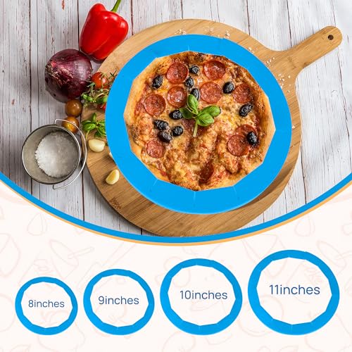 Adjustable Silicone Pie Crust Shield for 8 (Blue)