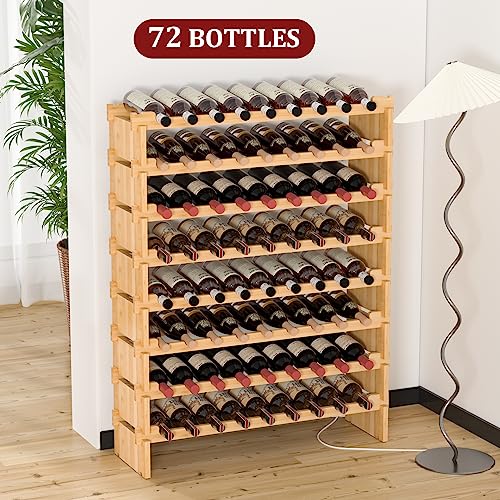 Wine Rack Freestanding Floor (Yellow)
