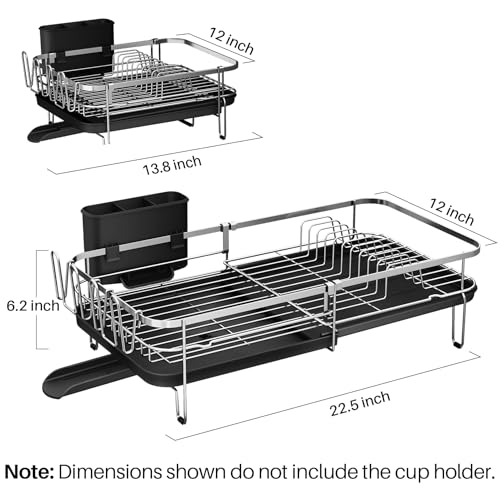 Expandable Dish Drying Rack for Kitchen Counter