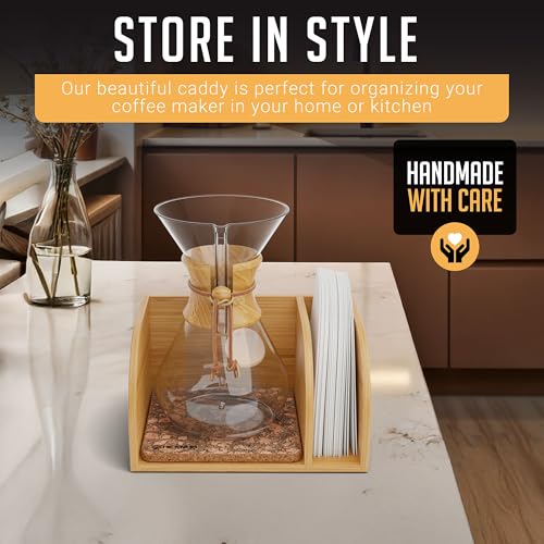 Pour Over Caddy for Chemex Bodum Cosori Coffee Makers Cork (Cork)