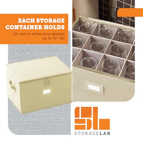 Wine Glass Storage Case (Cream / 1 Pack Wine Glass Storage)