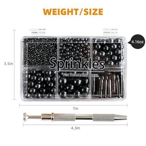 Black Mix Sugar Sprinkles (4.16 Ounce)