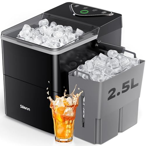 Countertop Ice Maker with 2.5L Expandable Ice Basket (Black with Expandable Ice Basket / 26.5 lbs)