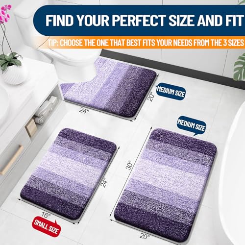 Bathroom Rugs Mat 30x20 (30" X 20" / Violet)