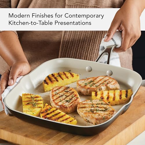 Hard Anodized Ceramic Nonstick Grill Pan (Matte Black)