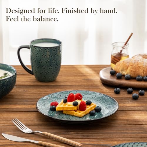 16 Pieces Dinnerware Sets (Green / Service for 4 (16 Pcs))