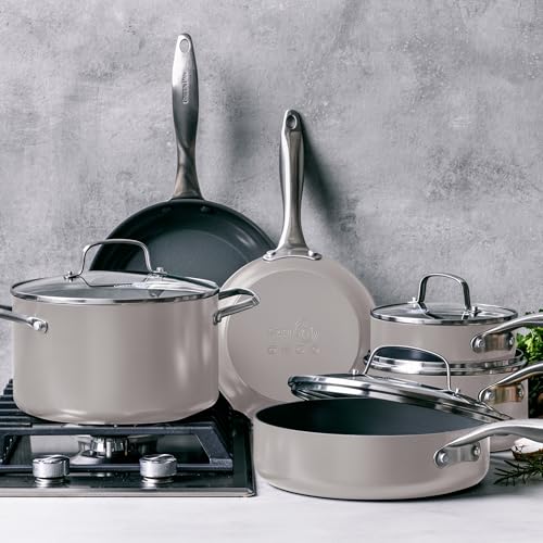 Canterbury 10 Piece Cookware Pot and Pans Set (10 Piece Cookware Set / Clay)