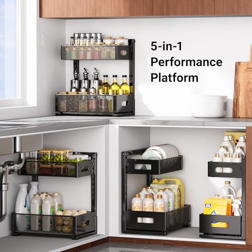 Under Sink Organizer (Black / xL-1PC)