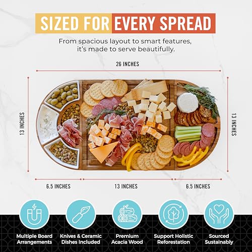 Elite Snacker Large Charcuterie Board Set (10 Count)