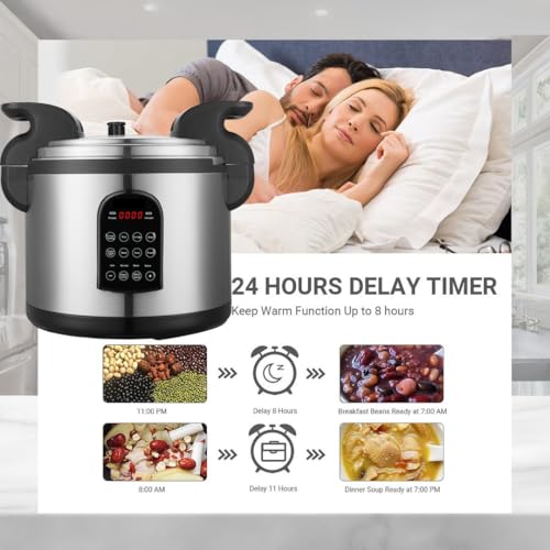 17.8QT Commercial Electric Pressure Cooker stainless steel Pressure Cooker