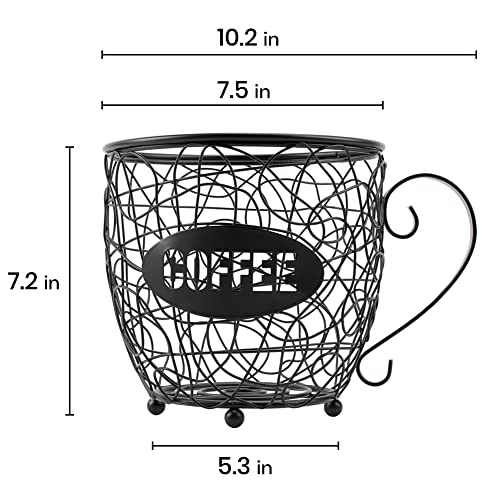 K Cup Holder for Counter (Flat Black / Large for 40 kcups)