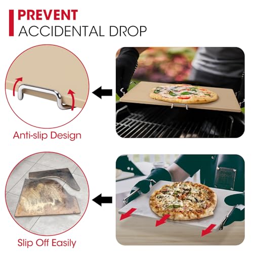 15 x 12 Inch Pizza Stone for Oven and Grill