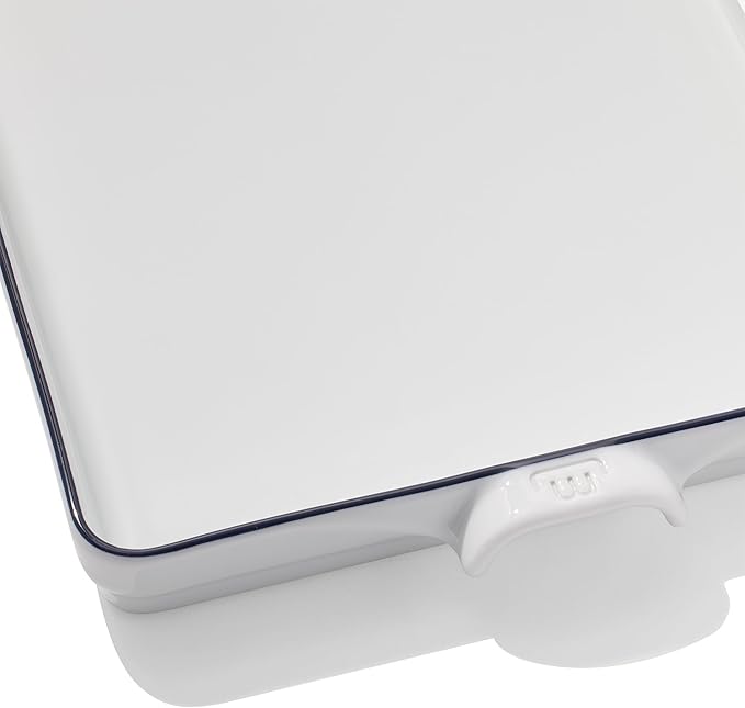 Made In Cookware | Baking Slab | Pure French Porcelain | Crafted in France | Navy Rim