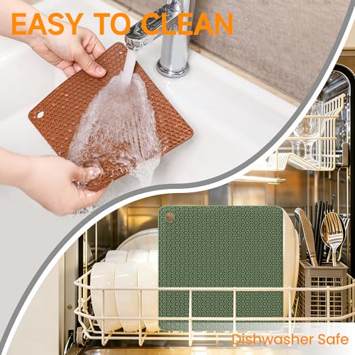 Silicone Trivets for Hot Dishes (Multi 2: Square)
