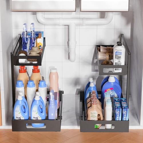 Under Sink Organizer (Black / L-2PC)
