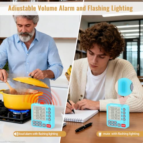 Digital Dual Kitchen Timer (Blue)