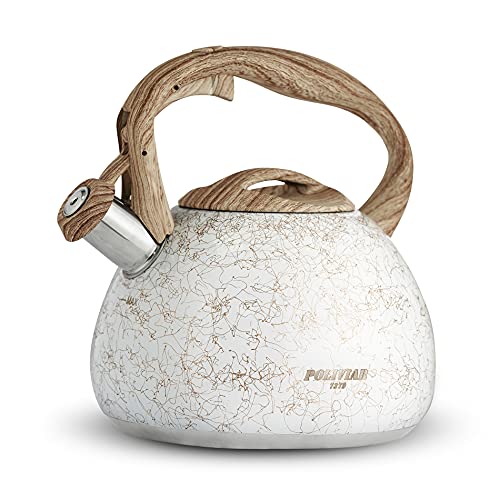 POLIVIAR Tea Kettle (2.7 Quarts / White Gold)