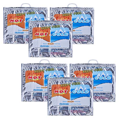 Hot and Cold Insulated Bags for Food Delivery (Large (Meal and Grocery Size))