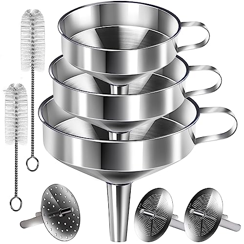 Stainless Steel Funnel (3PCS Large Funnel Set)
