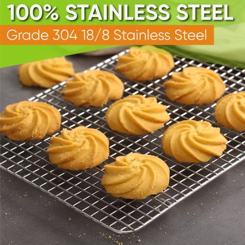 8.5" x 12" Stainless Steel Cooling Rack for Baking (2 Pack / 8.5"x12")