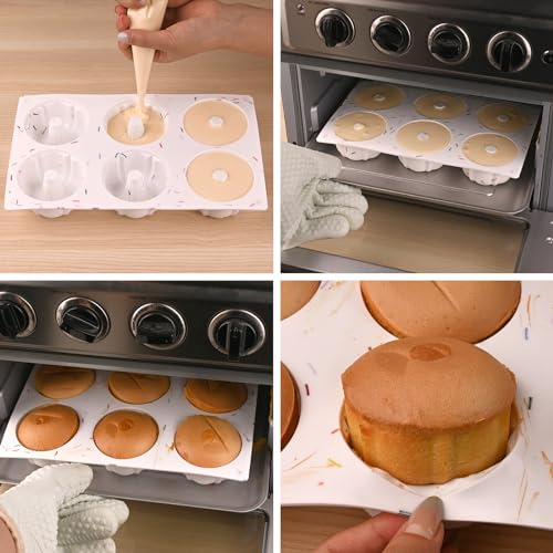 2 Pcs Mini Fluted Cake Pan (Fluted Tube Pan C - 2 Pack)